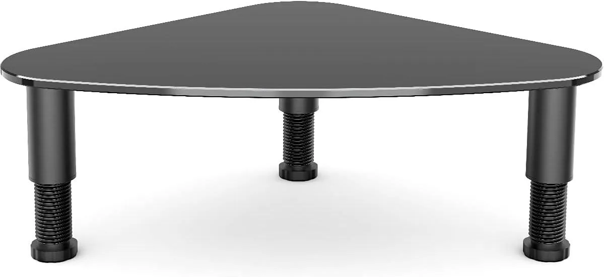 PISKEKAT PISKEKAT Triangle Monitor Riser Tempered Glass Height Adjustable 3.4-4.9in 88Lbs Black — product photo