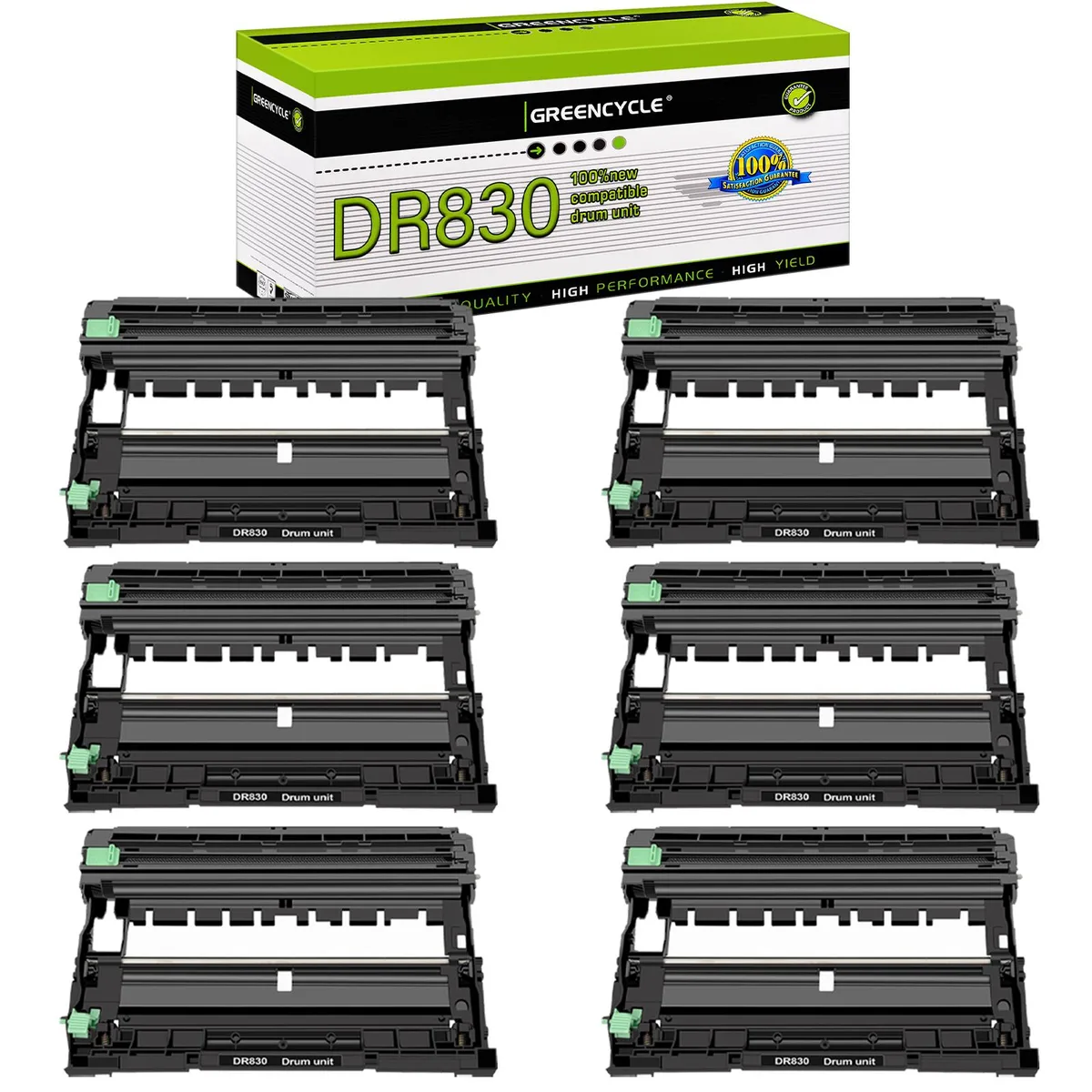 GREENCYCLE GREENCYCLE DR830 6 Pack Compatible Drum Unit Black 15000 Pages — product photo