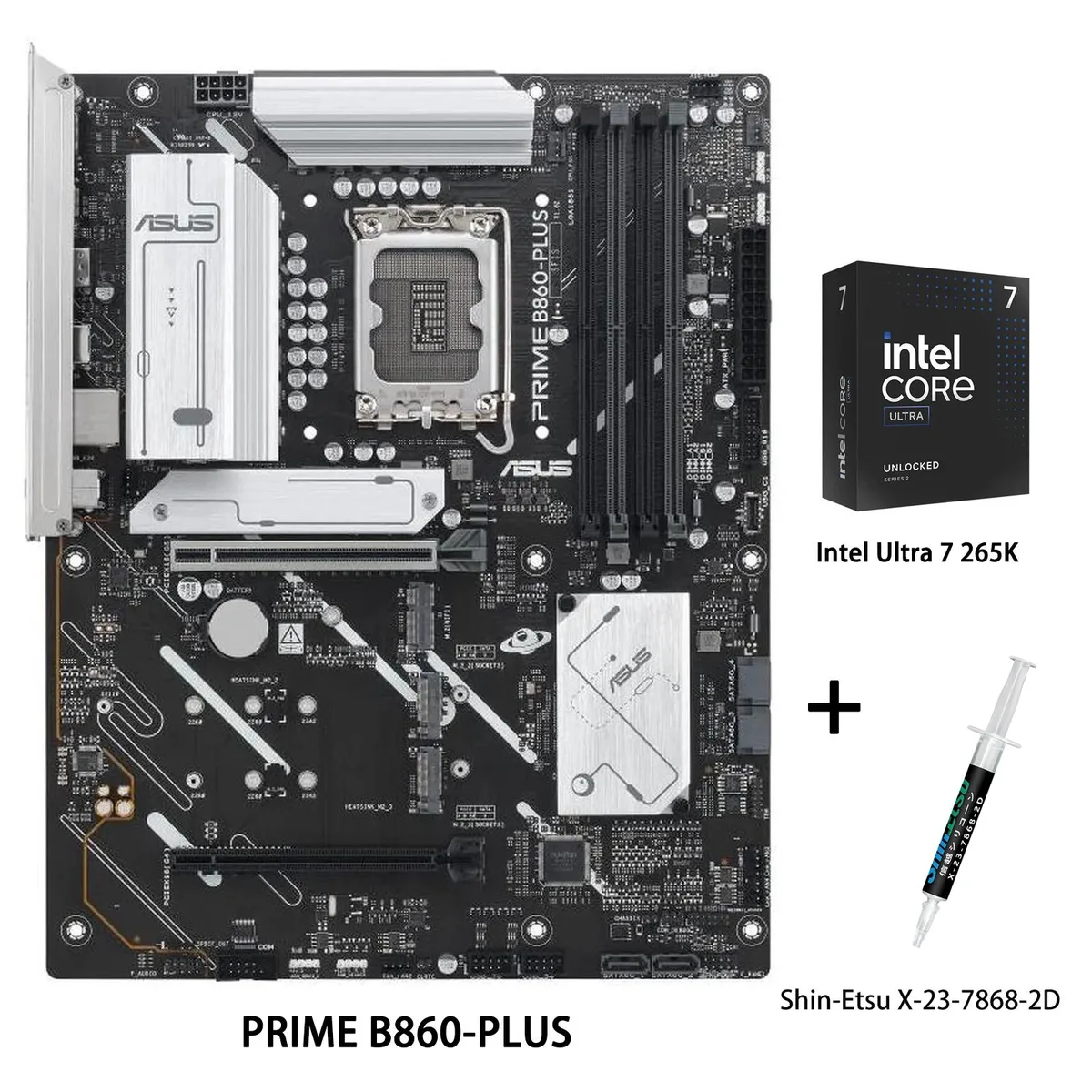 ASUS ASUS PRIME B860-PLUS & Ultra 7 265K Intel motherboard combo — product photo