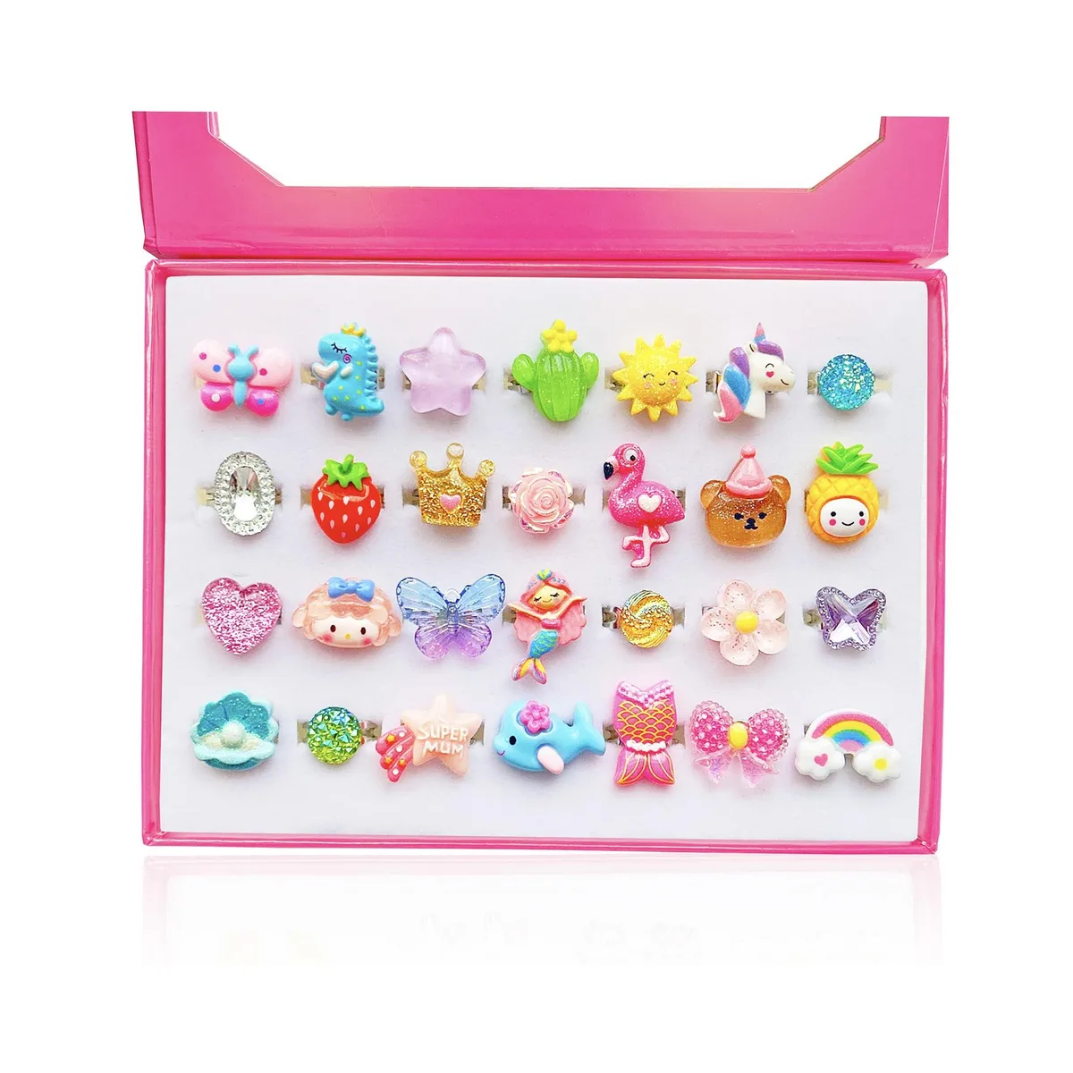  ELEMIRSA EM-21093 Princess Adjustable Ring Set 28pcs — product photo