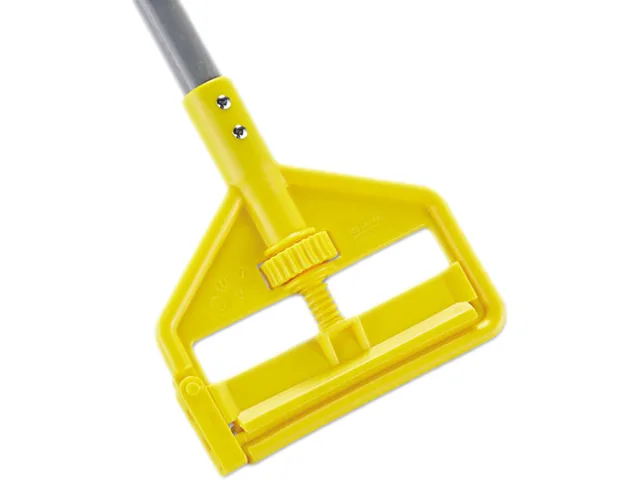 Rubbermaid Rubbermaid RCP H136 60" Vinyl Aluminum Wet Mop Handle Gray Yellow — product photo