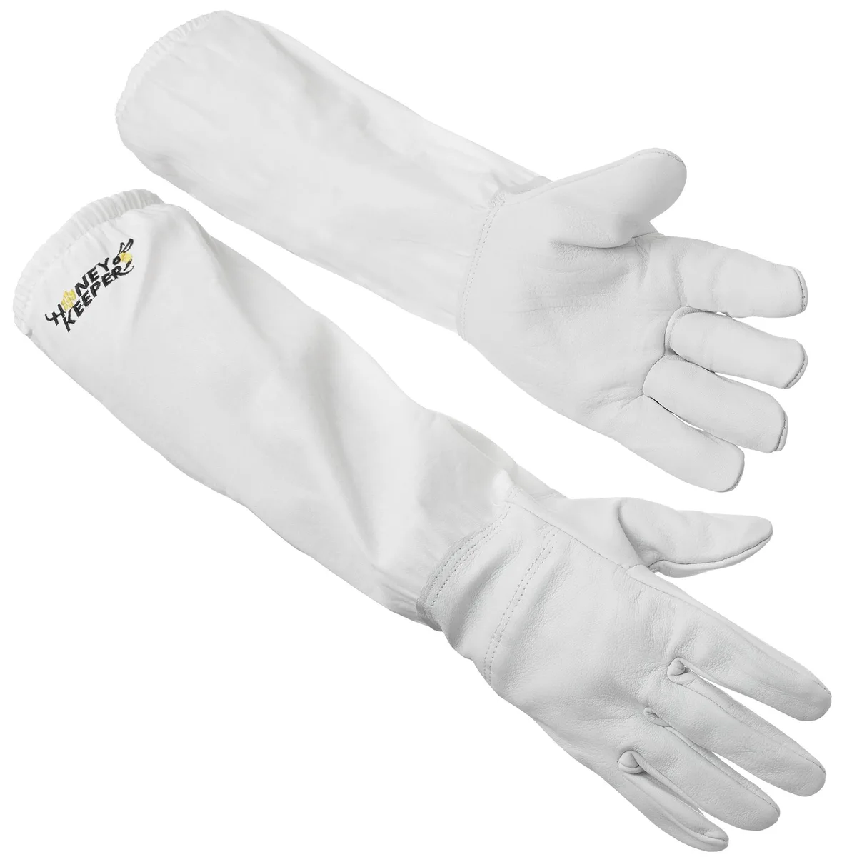 Honey Keeper Honey Keeper Beekeeping Gloves Medium Goatskin Canvas Sleeve Elastic Cuff — product photo