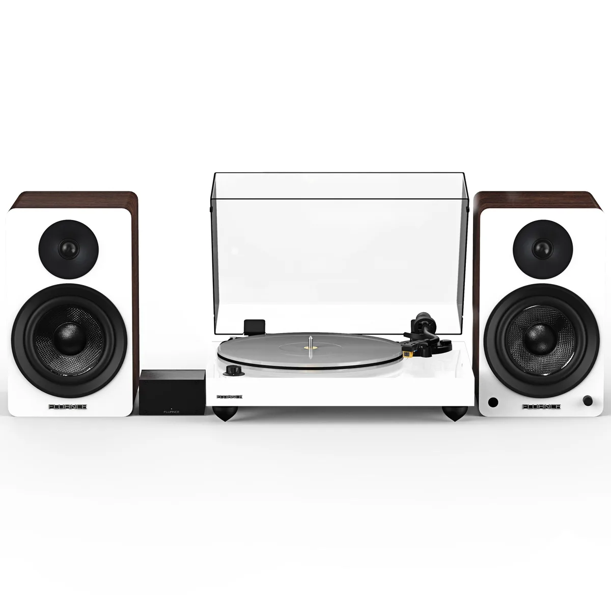 Fluance Fluance RT85N Turntable System White with PA10 Preamp, Ai61 6.5" Speakers, MP-110 Cartridge, 120W Bluetooth — product photo