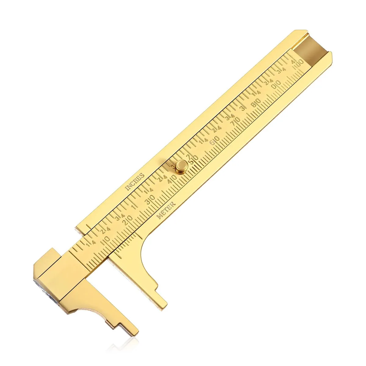 Brass Pocket Caliper 100 mm / inch 11.8 x 3.8 cm 36.5 g — product photo