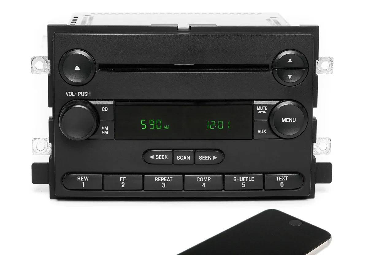 1 Factory Radio 1 Factory Radio 5F9T-18C869-AH receiver 2005-2006 Ford Mustang Mercury Montego AM FM CD Bluetooth — product photo