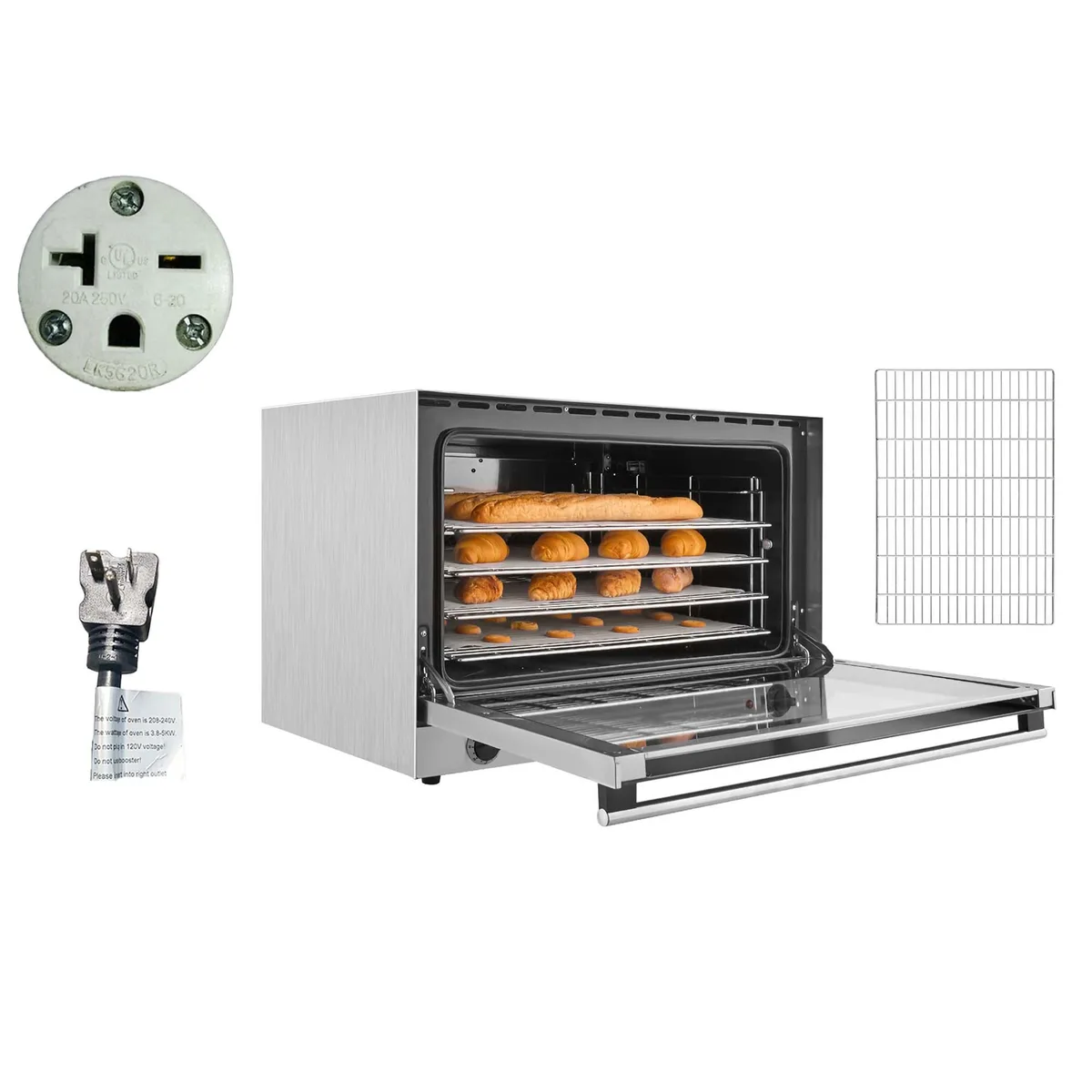 VEVOR VEVOR Commercial Convection Oven 4.24 cu.ft 3800-5000W 208-240V 4 Racks — product photo