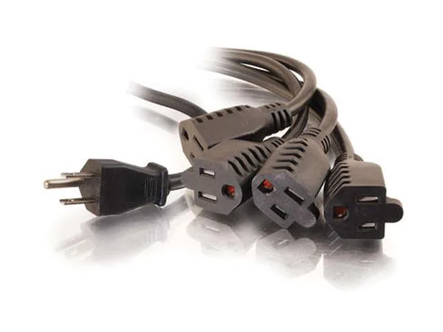 Cables To Go Cables To Go 29806 16 AWG 1-to-4 power splitter cord 3 ft 13A 125V — product photo