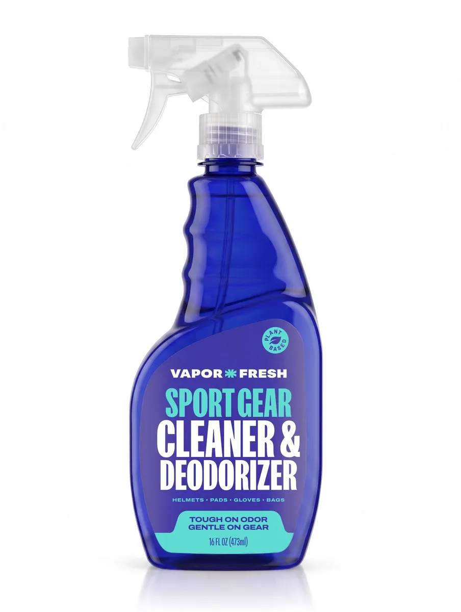 White 16 fl oz spray bottle with green label and trigger sprayer