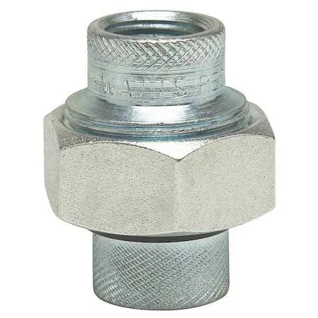 Watts LF3004 dielectric union coupling, zinc plated galvanized malleable iron, 2 inch FIP, 250 psi
