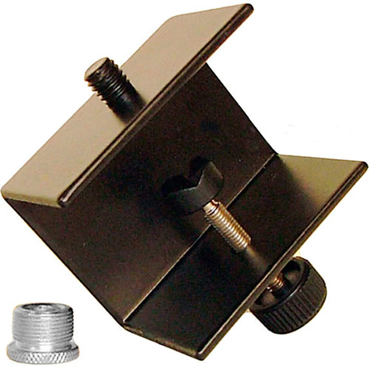 Metal table clamp with neoprene insert and dual-thread studs 16 27