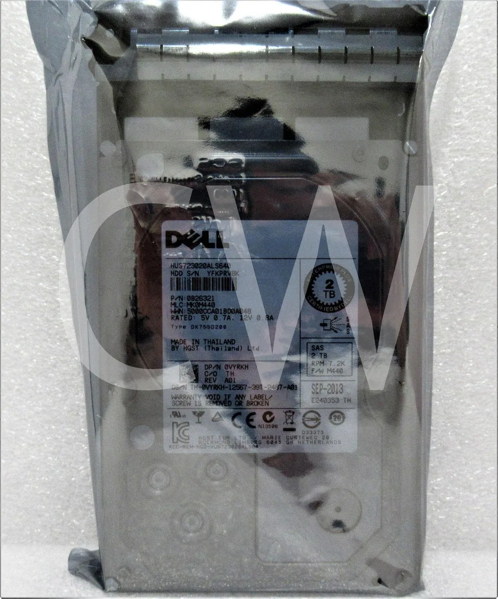 DELL DELL HUS723020ALS640 2TB 7200RPM SAS 6Gb/s 3.5" internal hard drive — product photo