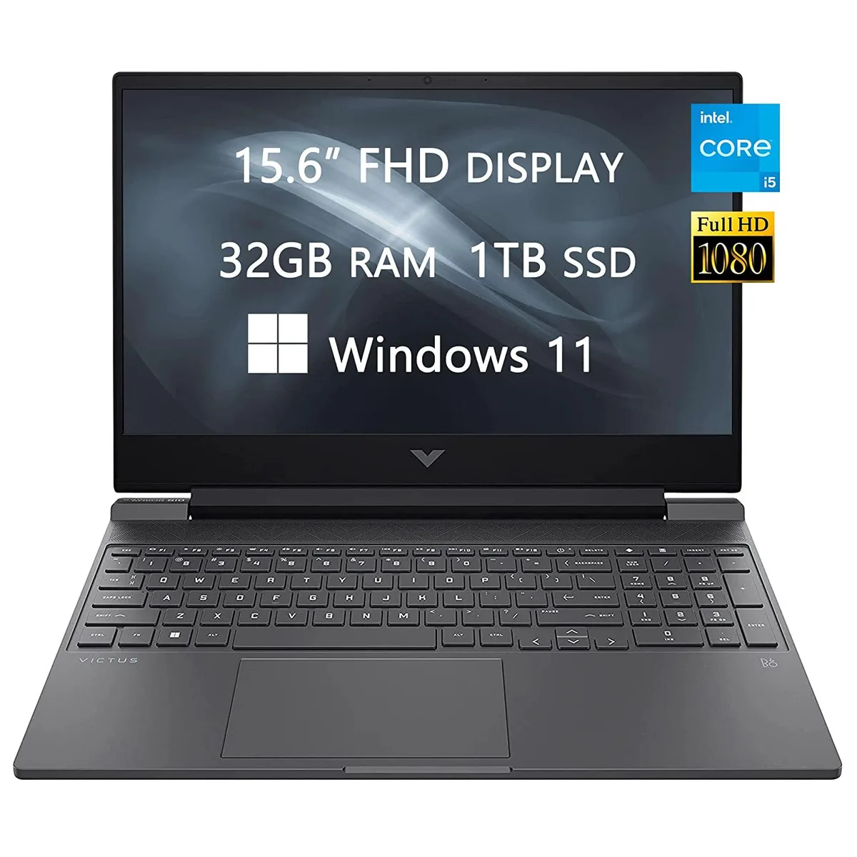 HP HP Victus 15.6 laptop i5-12450H GTX 1650 32GB 1TB SSD — product photo