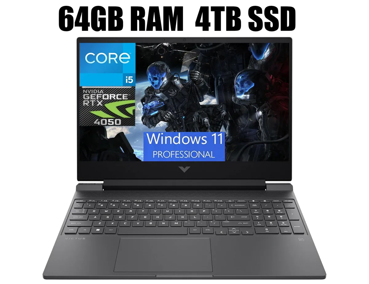 HP HP Victus 15 Raider gaming laptop 64GB DDR4 4TB PCIe SSD — product photo