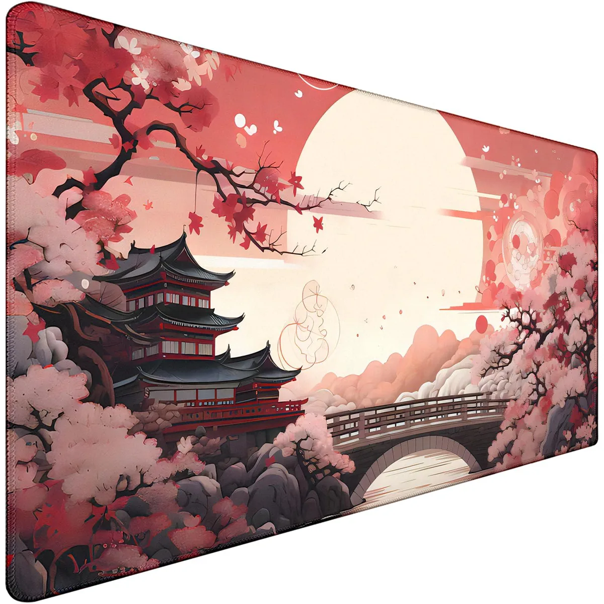  Jovlio mouse pad Sunset stitched edges 31.5 x 15.7 in — product photo