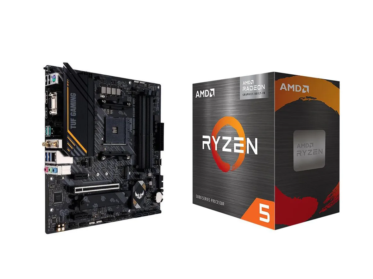 ASUS ASUS TUF GAMING B550M-E WIFI AMD motherboard with Ryzen 5 5600G — product photo