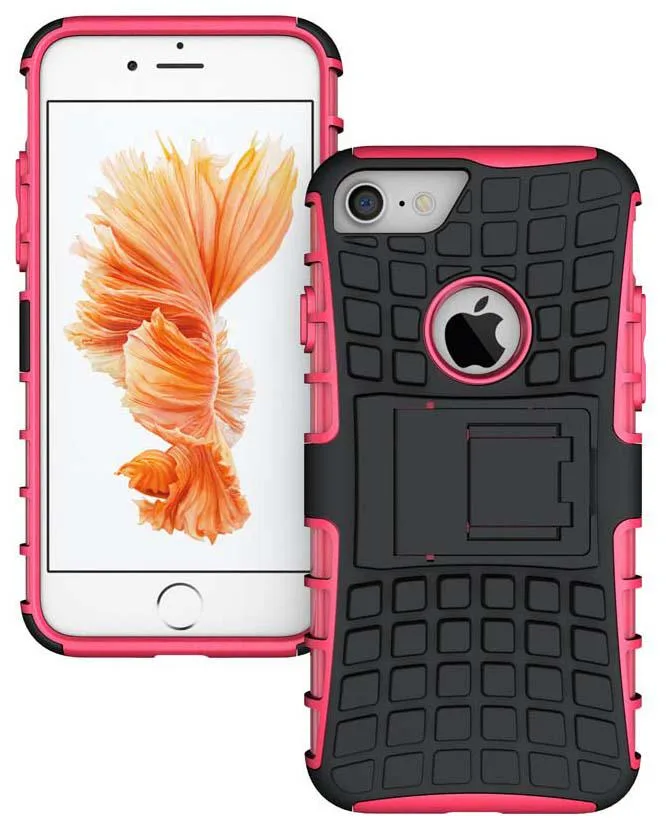 Nakedcellphone Nakedcellphone Grenade Hybrid Case with Stand Pink/Black for iPhone 7/8 — product photo