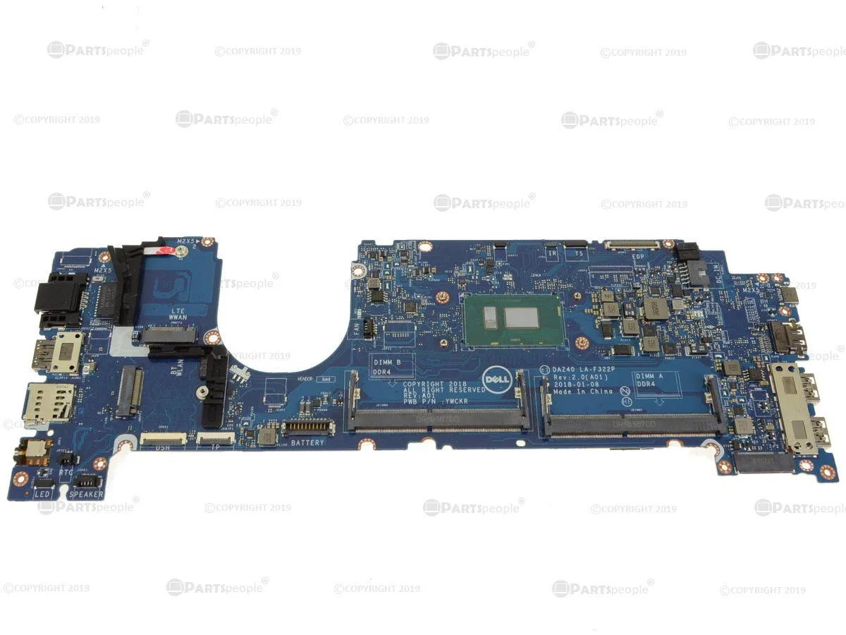 DELL DELL Latitude 7490 Intel Motherboard i5-8350U 1.7GHz T0VJ3 — product photo