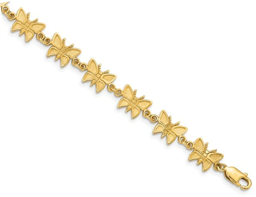 Gem &amp; Harmony Gem &amp; Harmony 14K Yellow Gold Butterfly Charm Bracelet 7.00 Inches — product photo