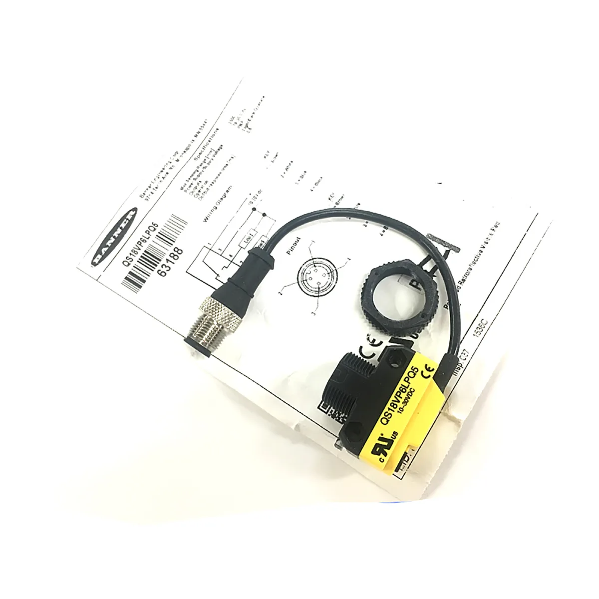 Banner Banner QS18VP6LPQ5 Photoelectric Sensor 3.5m 10-30V PNP M12 18mm — product photo