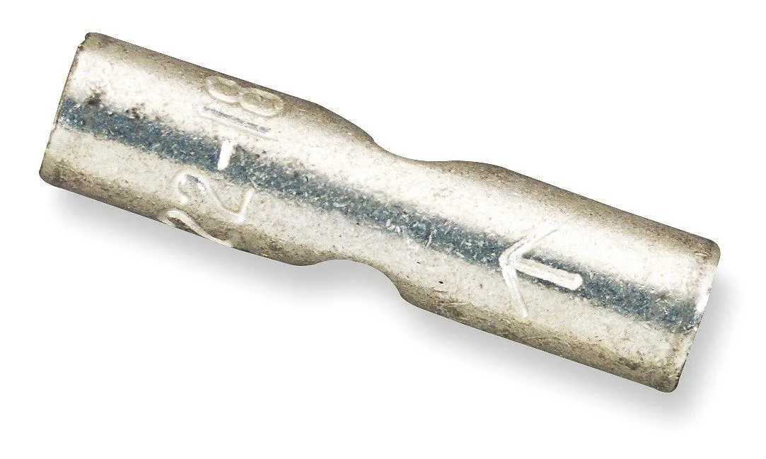 Small tin-plated copper barrel connectors, pack of 100