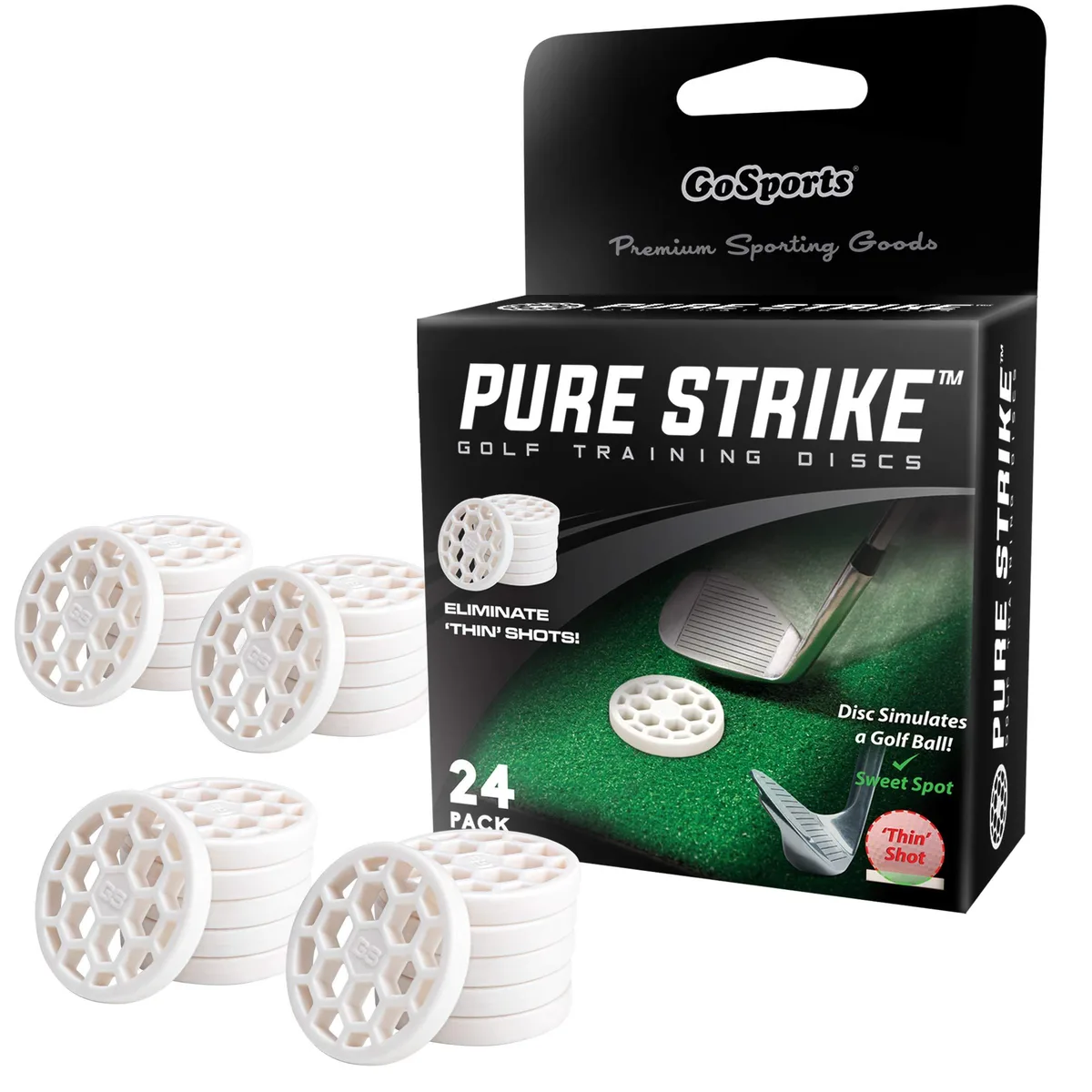 GoSports Pure Strike Golf Training Discs 24 Pack — product photo