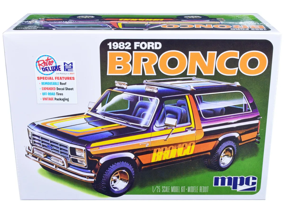 Mpc Mpc 1982 Ford Bronco 1/25 Scale Model Kit Skill 2 133 Parts — product photo