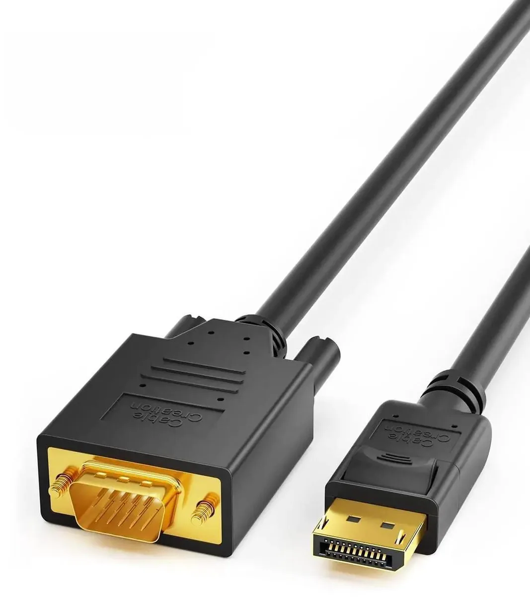 Vszerda Vszerda 6ft DisplayPort to VGA cable Black 1080P@60Hz — product photo