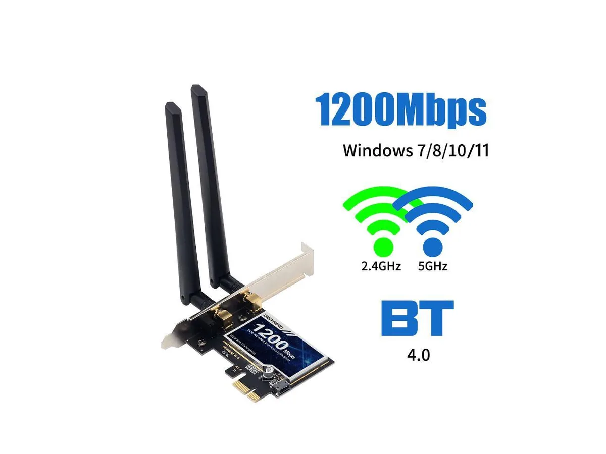 Mickey Technology Mickey Technology PCE-AC1200 Wi-Fi 5 PCIe Wi-Fi adapter with Bluetooth 4.0 — product photo