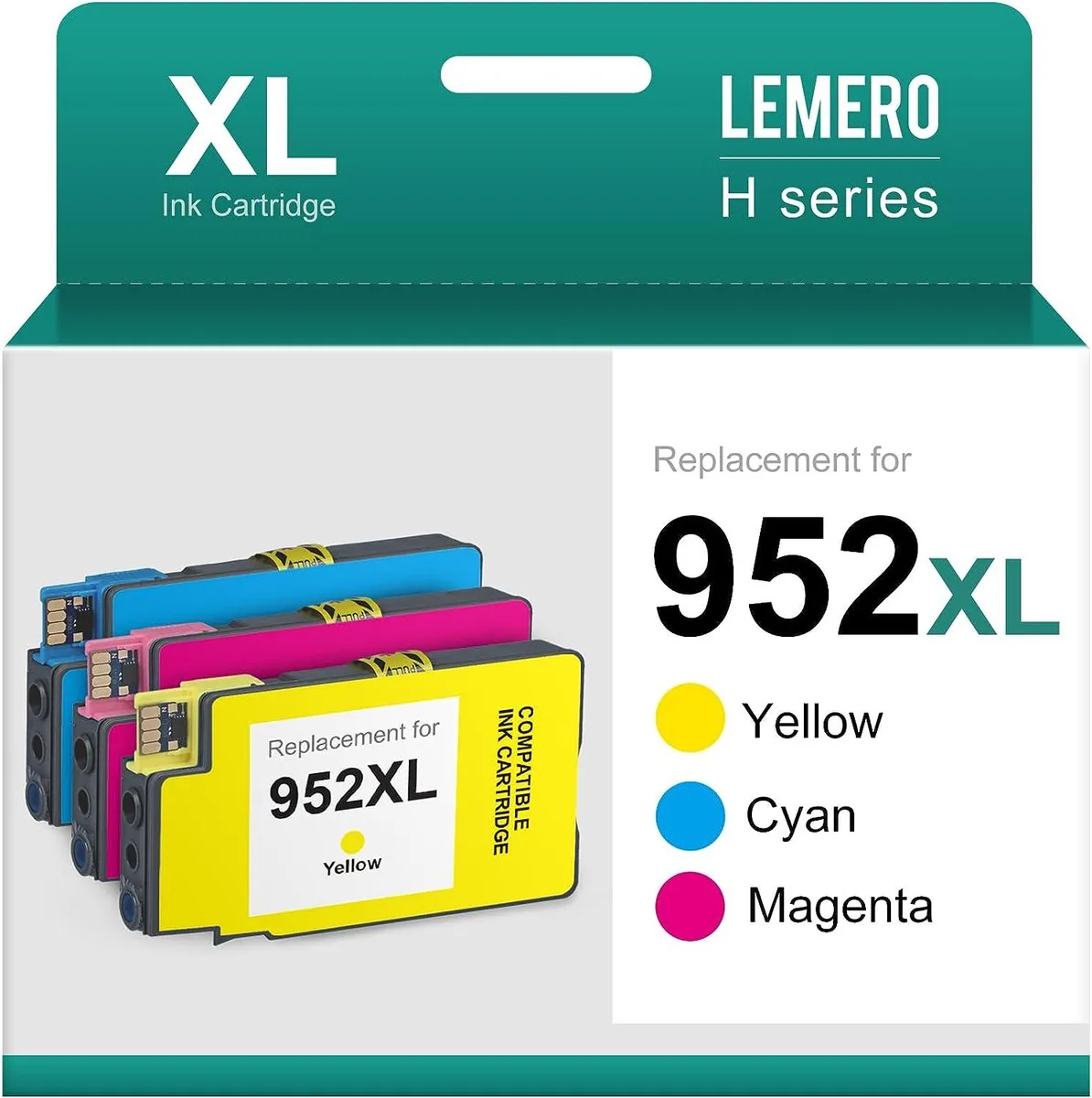 NuoTo NuoTo 952XL 3-Pack Ink Cartridge Cyan Magenta Yellow — product photo