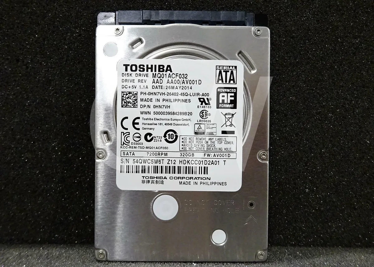 DELL DELL MQ01ACF032 320 GB 2.5" SATA HDD 7200 RPM accessory — product photo