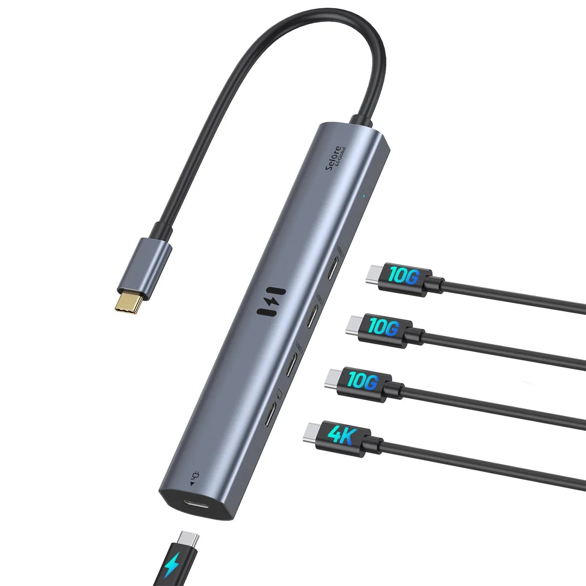  Selore UC4308 5-in-1 USB-C Hub 4K@60Hz 10Gbps 100W PD — product photo