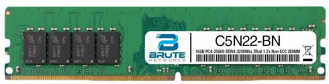 Brute Networks Brute Networks C5N22 16GB DDR4-3200 2Rx8 1.2V Non-ECC UDIMM — product photo
