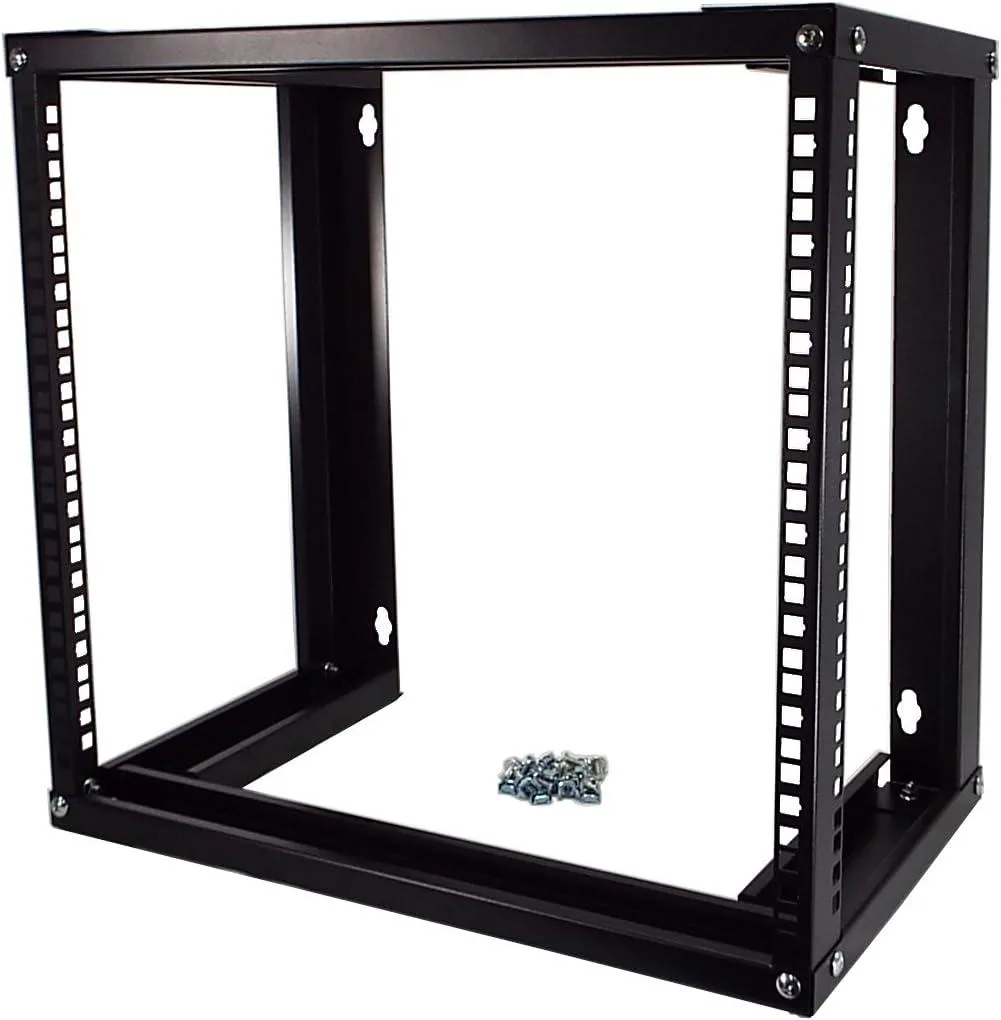 TAURKENAM TAURKENAM 9U Wall Mount Open Frame 19" Server Rack 12" Depth Black — product photo