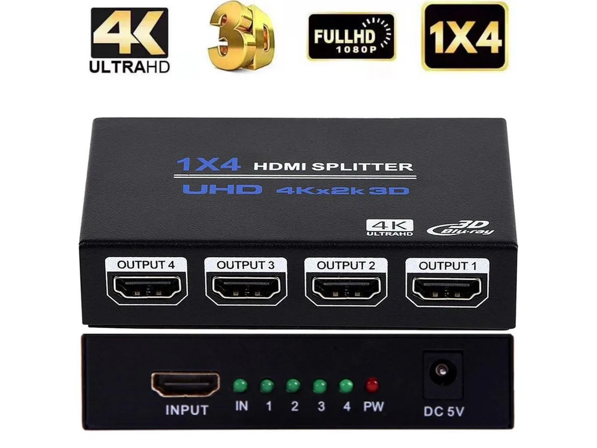 ESTONE ESTONE OZF4 HDMI Splitter 1×4 4K@30Hz Metal Case — product photo