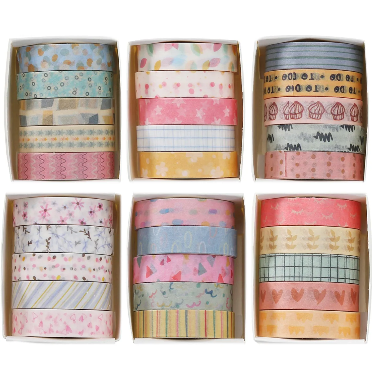 YUBX YUBX Washi Tape Set 30 Rolls Kawaii One — product photo