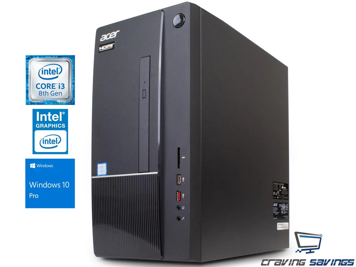 Acer America Acer America i3-8100 3.6 GHz 8 GB DDR4 256 GB SSD desktop PC — product photo