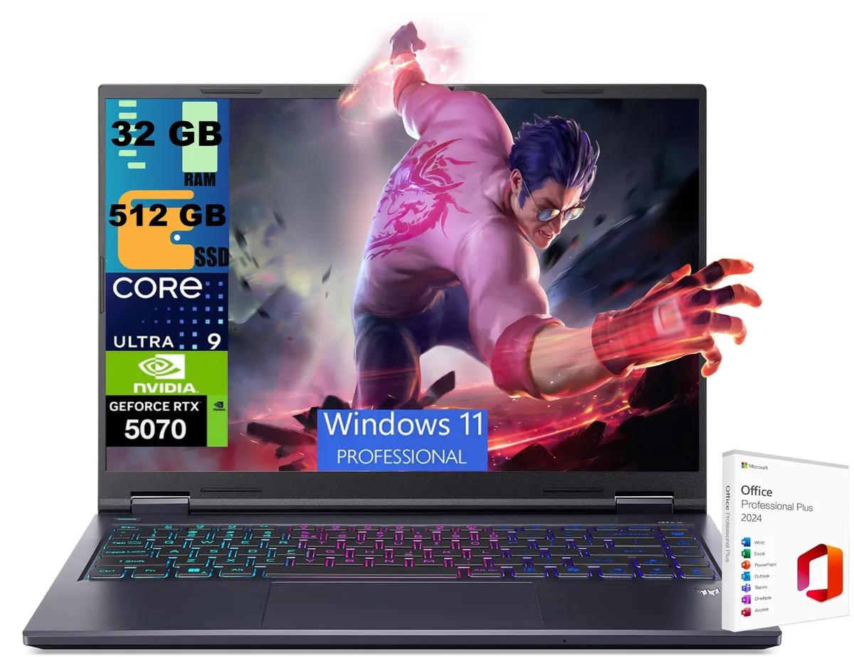 Acer America Acer America Predator Helios Neo 14 gaming laptop 14.5" WQXGA 165Hz Core Ultra 9 285H RTX — product photo