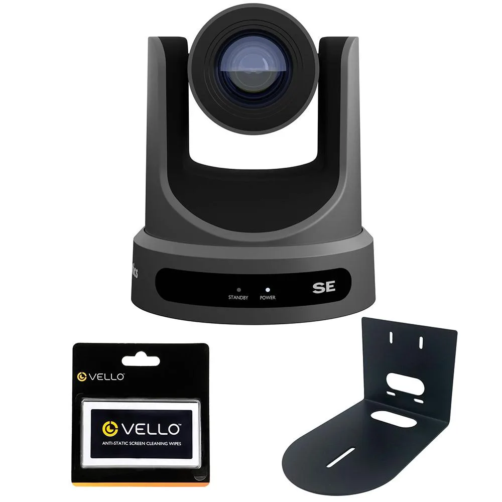 PTZOptics PTZOptics Move SE 30x Optical Zoom Gray Bundle with HCM-1 Mount and Wipes — product photo