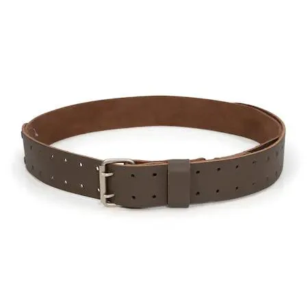 Estwing 2-inch full grain leather tool belt with steel dual prong roller buckle