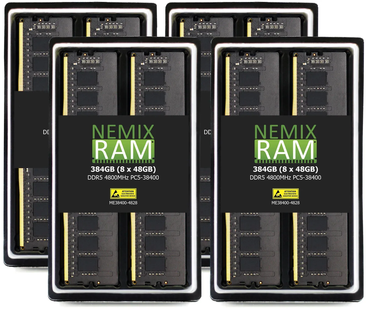 NEMIX RAM NEMIX RAM DDR5 ECC Unbuffered UDIMM 384GB (8x48GB) 4800MHz CL40 1.1V 288-Pin Kit — product photo
