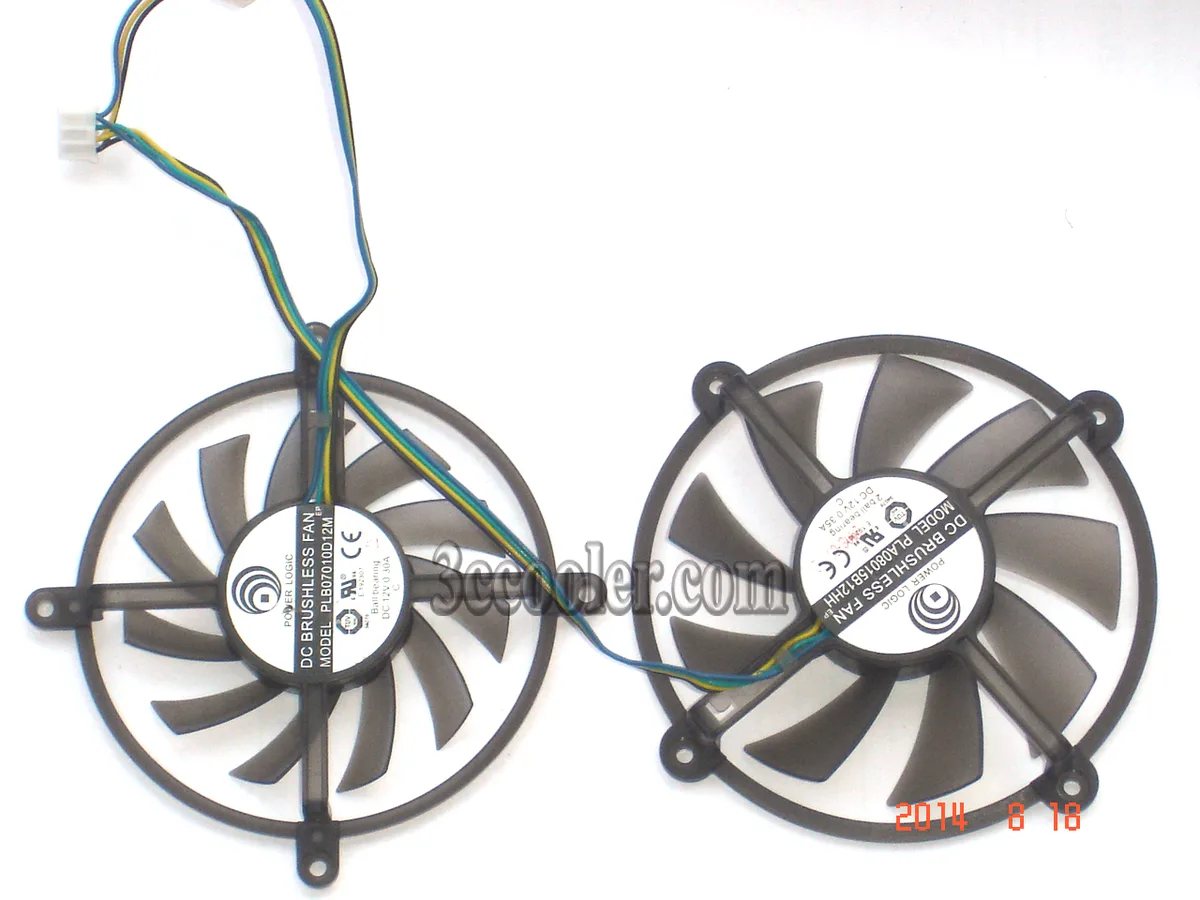 OEM Industries OEM Industries PLA08015B12HH PLB07010D12M 4-Pin CPU Cooler Fan 2-Pack — product photo