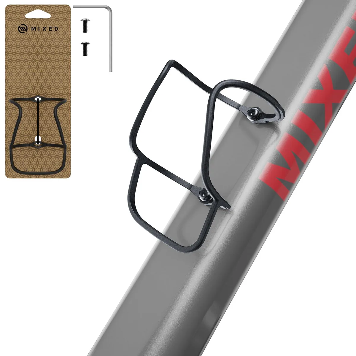  Hollywood Racks Bike Water Bottle Cage105 Carbon Fiber Reinforced 12g Silver — product photo