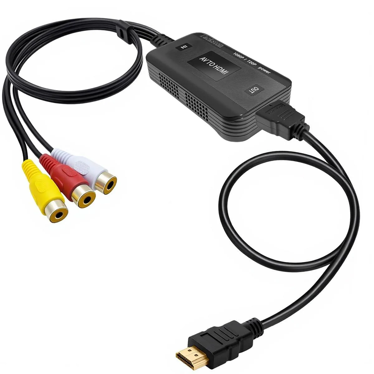Tackston Female/Male RCA to HDMI Converter 1080p 60Hz — product photo