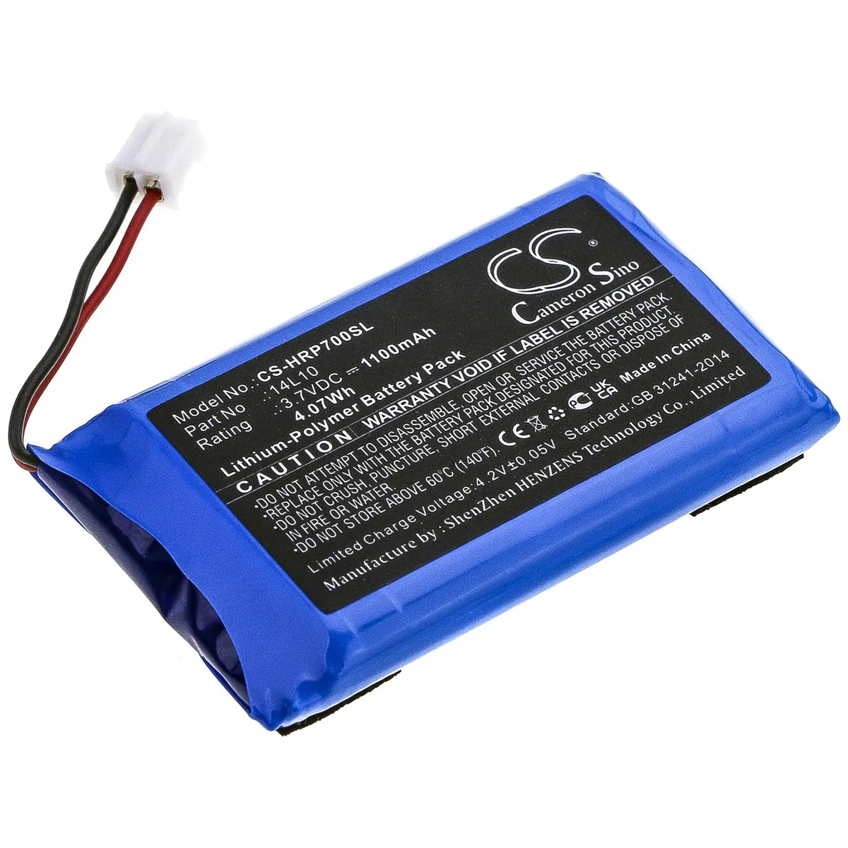 Cameron &amp; Co Cameron &amp; Co DS-CS-HRP700SL Li-Polymer battery 3.7 V 1.1 Ah black — product photo