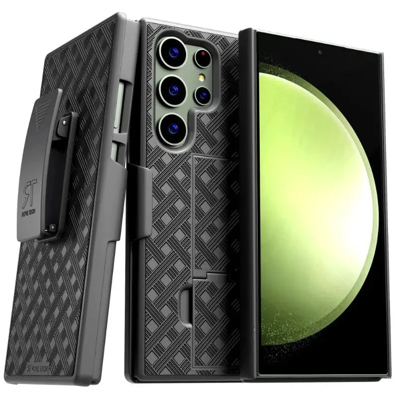 Rome Tech Rome Tech Samsung Galaxy S24 Ultra 2024 Belt Clip Holster Case Black — product photo