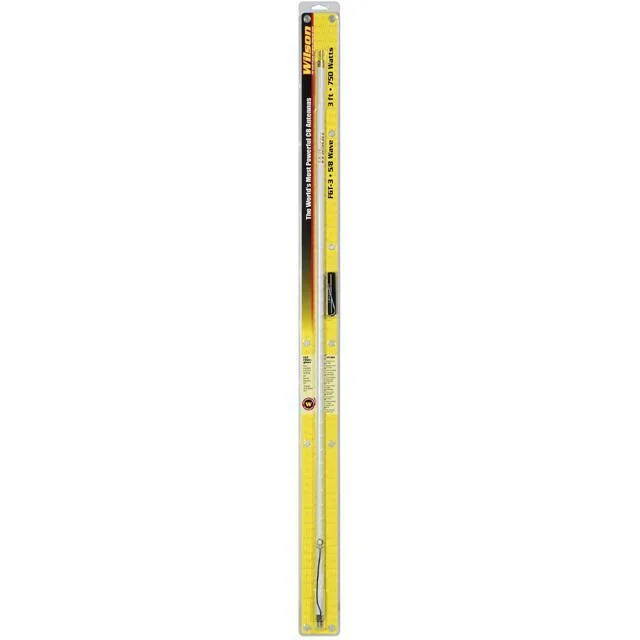 Wilson Antennas Wilson Antennas 305-485 3' Silver Load FGT Fiberglass Whip White — product photo