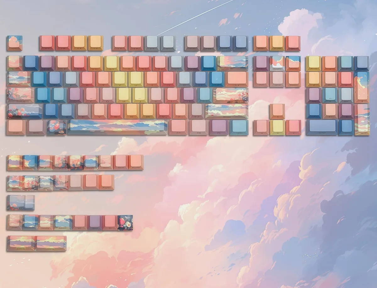 Womier Womier Shine Through PBT Keycap Set 130 Keys Sunset — product photo