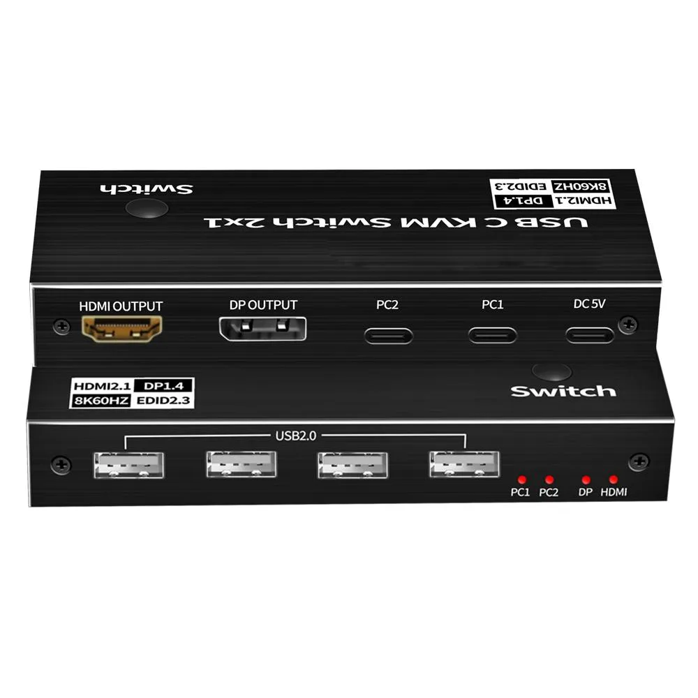 LUOM LUOM OZK5 2-Port USB-C KVM Switch 8K DP 1.4 HDMI 2.1 — product photo