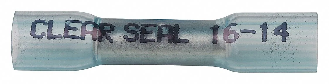 Blue nylon butt splice connectors, 50 pieces in a pack