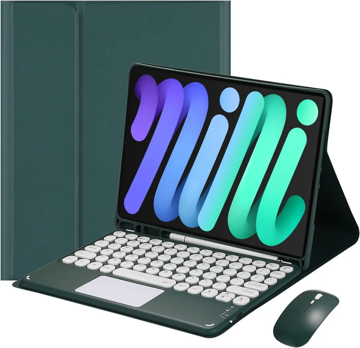 Timoom Timoom Dark Green Keyboard Case with Mouse for iPad mini 7/6 8.3 — product photo